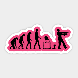 Evolution Zombie Sticker